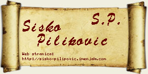 Sisko Pilipović vizit kartica